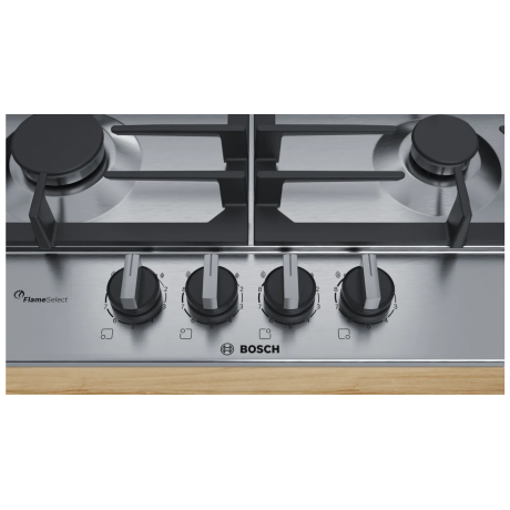 Bosch PCP6A5B90 Εστία Υγραερίου Αυτόνομη Inox 52x58.2εκ.